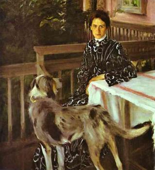 Boris Kustodiev : Portrait of Julia Kustodieva, nee Proshinskaya (1880-1942), the Artist's Wife